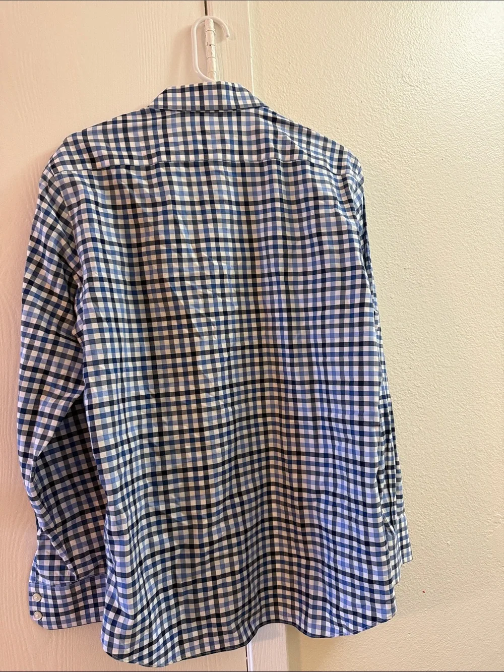 Banana Republic Blue and White Gingham Button-Down Shirt